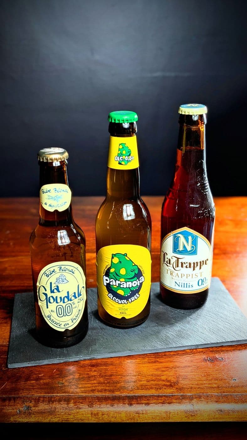Bières sans alcool : La Goudale 0.0, Paranoïa sans alcool, La Trappe Nillis